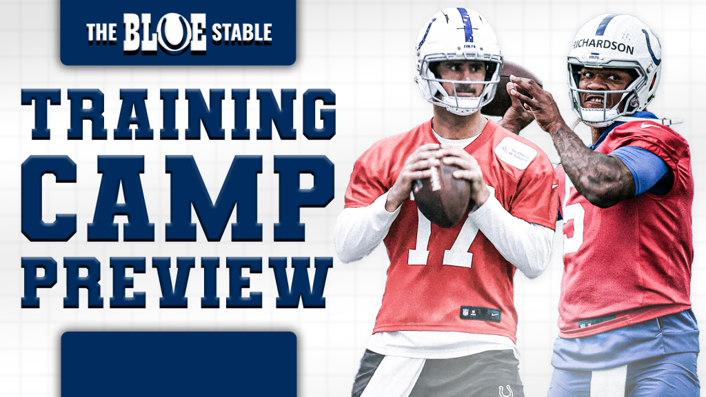 Training camp preview thumbnail with Daniel Jones and Anthony Richardson on the right